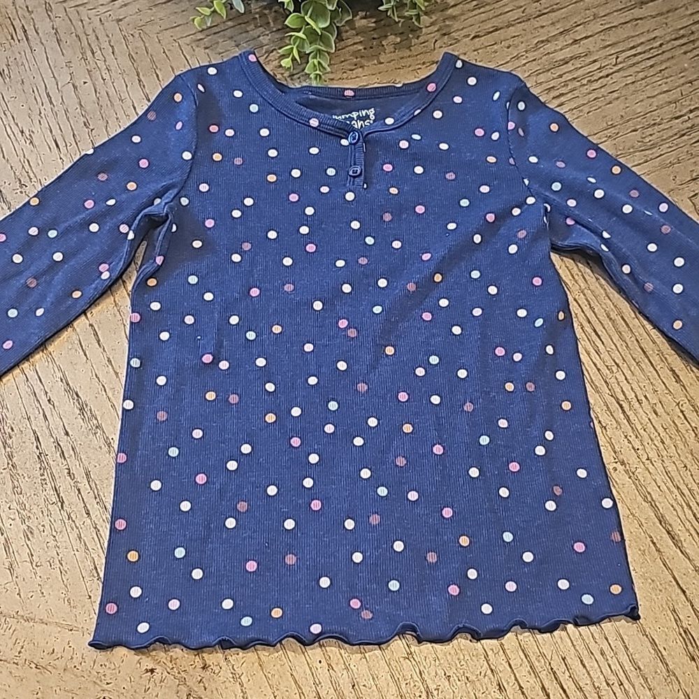 Long Sleeve polka dot top size 6 Jumping Beans